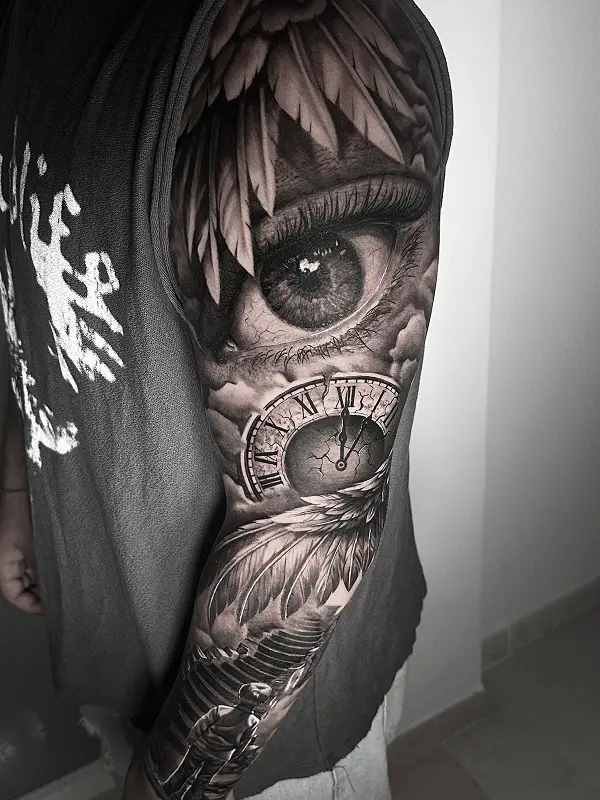 Retrato en realismo en el brazo